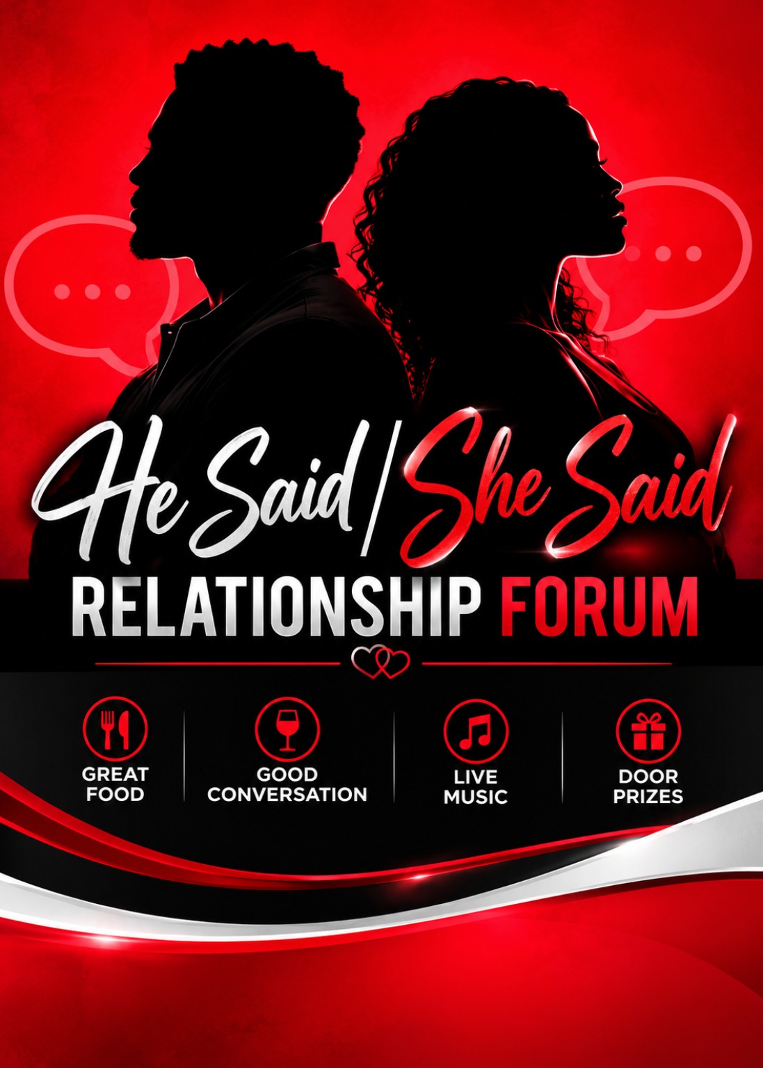 He Said / She Said promotional artwork