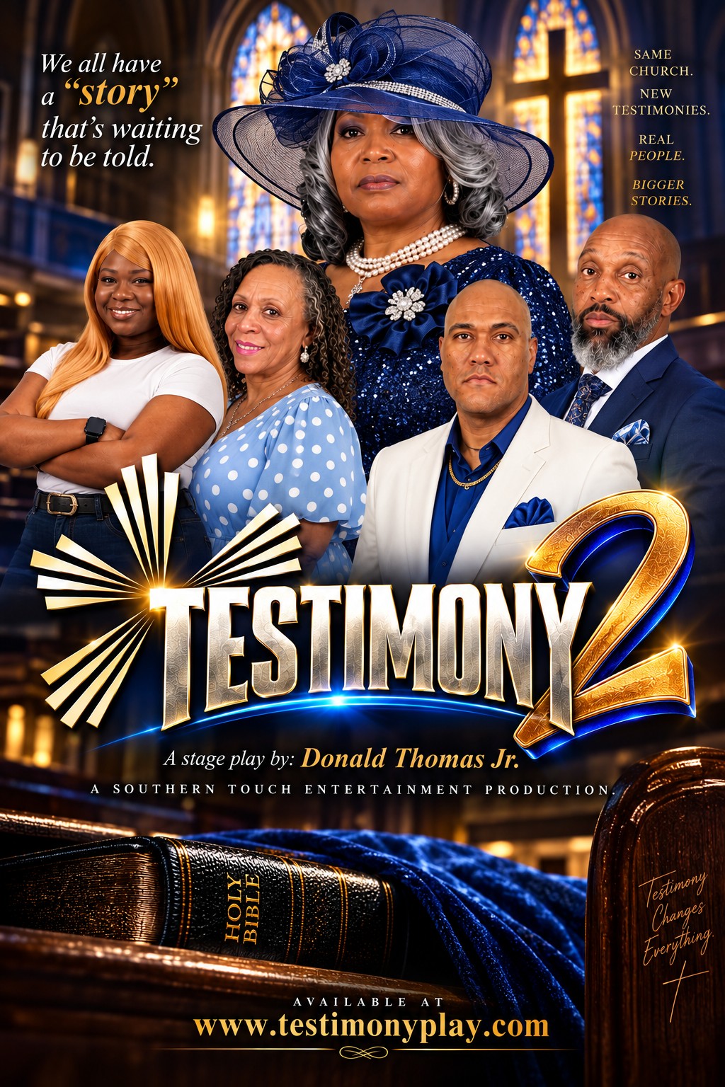 Testimony 2 stage play promotional poster